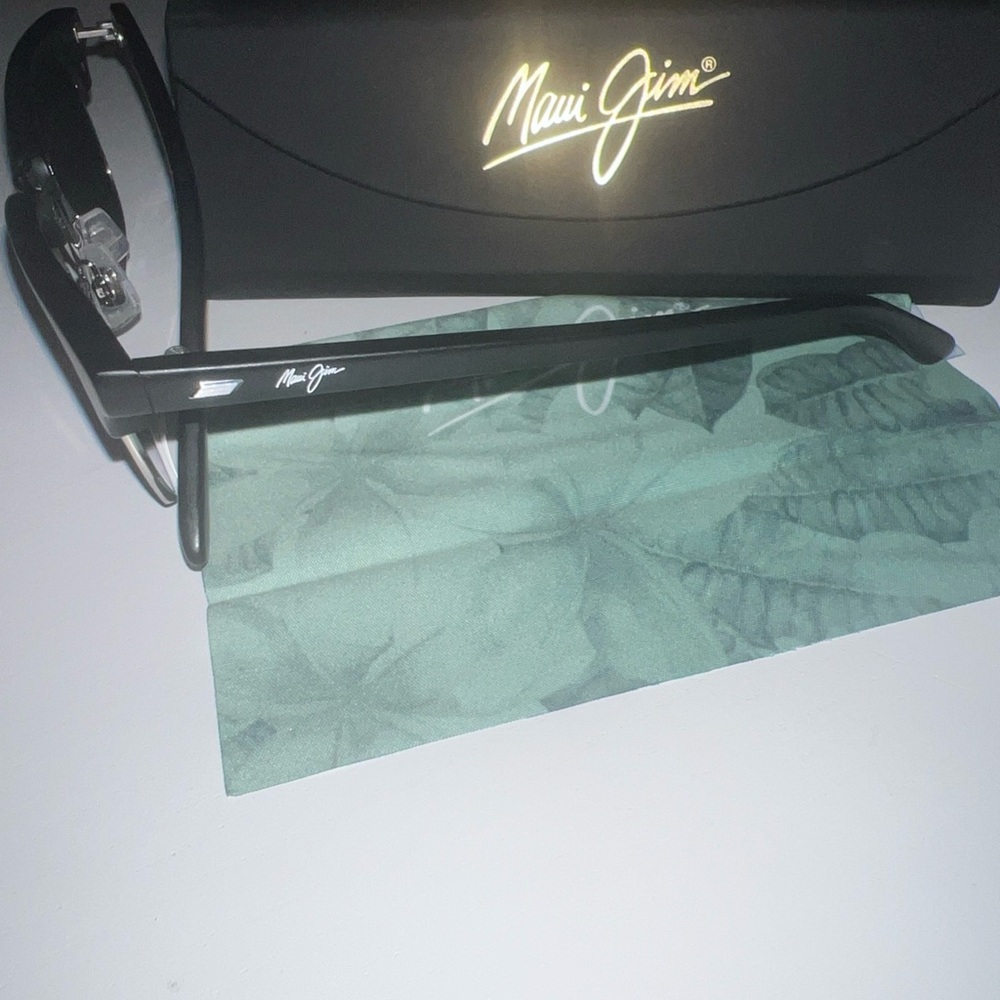 Maui Jim MJ0695S-001 Holomua Polarized Plus Black  Matte Sunglasses 52-18-145 M - Picture 2 of 7